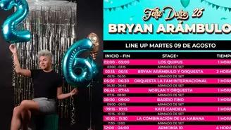 Bryan Arámbulo celebró su cumpleaños con mil invitados: así fue su súper fiesta que duró 12 horas.