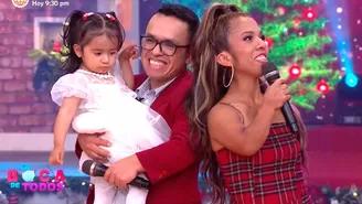 "Los Chikiplunes" presentaron a su hija Cayetana en televisión previo a Navidad