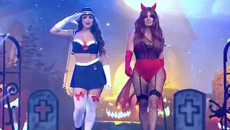 Alejandra Baigorria se enfrentó a Onelia Molina en sensual desfile por Halloween