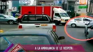 ¿Qué hacen los conductores limeños al escuchar que se acerca una ambulancia?