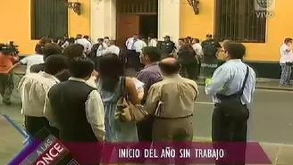 	Trabajadores de la Municipalidad de Lima denuncian despidos masivos.