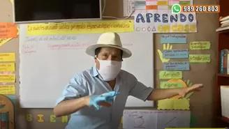 Coronavirus en Perú: profesor ambientó la sala de su casa para clases virtuales