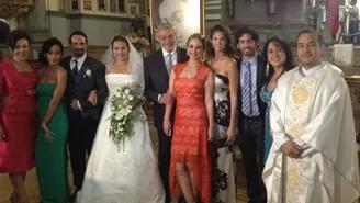 	La foto del recuerdo de la boda de Magdalena con Mario.