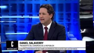 	Entrevista al presidente del Congreso, Daniel Salaverry. Foto: Captura