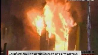	Incendio en la galería Nicolini, en ‘Las Malvinas’. Video: América TV