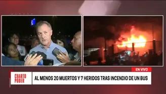 Jorge Muñoz tras incendio de bus en Fiori: Local fue clausurado, pero desacataron orden