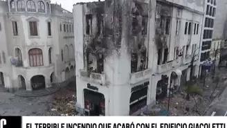 	Siniestro destruy&oacute; hist&oacute;rico edificio de la Plaza San Mart&iacute;n. (Foto: Captura/Video: Cuarto Poder)