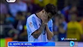 	Lionel Messi decidió dejar la selección argentina. Foto: captura de video Domingo Al Día