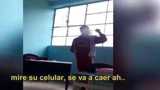 Callao: escolares son captados maltratando a profesora en pleno salón de clases