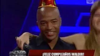 Waldir Sáenz celebró su cumpleaños en El Show del Fútbol 