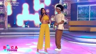 Afrika Villanueva presentó su canción Peligrosa y su novio la acompañó con coreografía en vivo.
