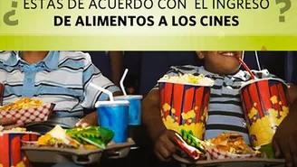 	Público está de acuerdo con el ingreso de alimentos a los cines.