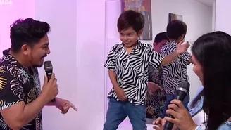Hijo Erick Elera causa furor al bailar Eso, Tilín en vivo.