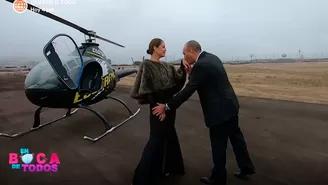 Karla Tarazona y Rafael Fernández: la romántica sesión de fotos en el helicóptero del empresario