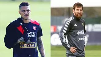 	Paolo Guerrero vs. Lionel Messi: Duelo de capitanes en el Perú vs Argentina.