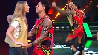 Hugo García bailó cumbia en vivo con Alessia Rovegno
