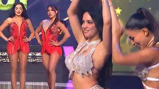 Michelle Soifer se incomodó tras perder reto de baile contra Rosángela Espinoza y Onelia Molina.