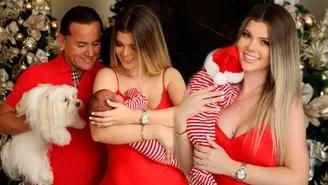 Brunella Horna y Richard Acuña protafonizaron tierna sesión de fotos por Navidad junto a su hijo Alessio.