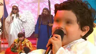 Gael, hijo de Ernesto Pimentel, se robó el show cantando como el niño Jesús