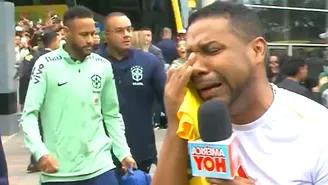 Edson Dávila lloró de emoción al recibir saludo de Neymar.