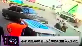 San Martín de Porres: Padre denuncia que grúa se llevó auto con niña adentro