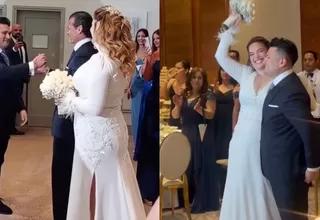 Cassandra Sánchez y Deyvis Orosco se casaron: Así llegó la empresaria al altar