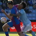 Barcelona vs. Celta: Renato Tapia recibió un codazo de Nico González