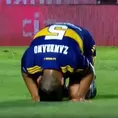 Carlos Zambrano recibió un pelotazo en el rostro en el Boca Juniors vs. Banfield