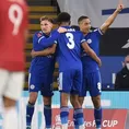 Leicester venció 3-1 al Manchester United y avanzó a las semifinales de la FA Cup