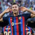 Lewandowski marcó doblete en goleada del Barcelona al Valladolid