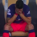 Luis Suárez se lesionó en el Porto-Atlético y dejó el campo entre lágrimas
