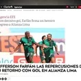 Jefferson Farfán: Las repercusiones de su retorno con gol en Alianza Lima