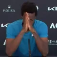Australian Open: El desgarrador llanto de Monfils y el tierno gesto de su esposa tenista