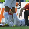 Perú vs. Colombia: Gianluca Lapadula terminó sangrando por violento golpe en la cara