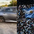 Argentina: Encontraron sus autos sin llantas tras alentar a la Albiceleste