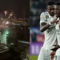 Liverpool: Hinchas lanzaron fuegos artificiales para no dejar dormir al Real Madrid