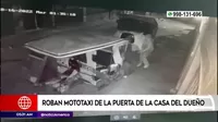 El Agustino: roban mototaxi de la puerta de la casa del dueño