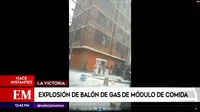 Balón de gas explotó en un puesto de comida en Gamarra
