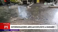 Chiclayo: Extorsionadores arrojan explosivo a gimnasio