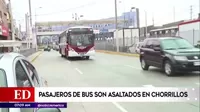Chorrillos: Pasajeros de bus fueron asaltados por delincuentes