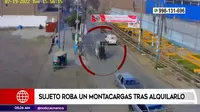 Huachipa: Sujeto roba un montacargas tras alquilarlo