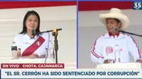 Keiko Fujimori a Pedro Castillo: "Usted no hace un deslinde de Vladimir Cerrón, sino lo esconde"