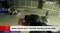 Magdalena: Banda fuga en auto y scooter tras realizarse balacera