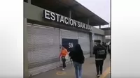 Metro de Lima:  Servicio se restableció en estación San Juan tras estar paralizado