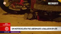 Motociclista fue atacado por sicarios en Ate