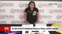 Mujer intentó ingresar 400 gramos de droga a penal Castro Castro