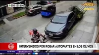 Los Olivos: Dos delincuentes intervenidos por robar autopartes