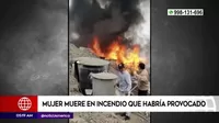 Los Olivos: Mujer murió en incendio que habría sido provocado