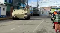 Puno: Unidades blindadas del Ejército se dirigen hacia el cuartel Manco Cápac