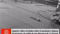 Revelan imágenes del asesinato a balazos de un joven en La Victoria